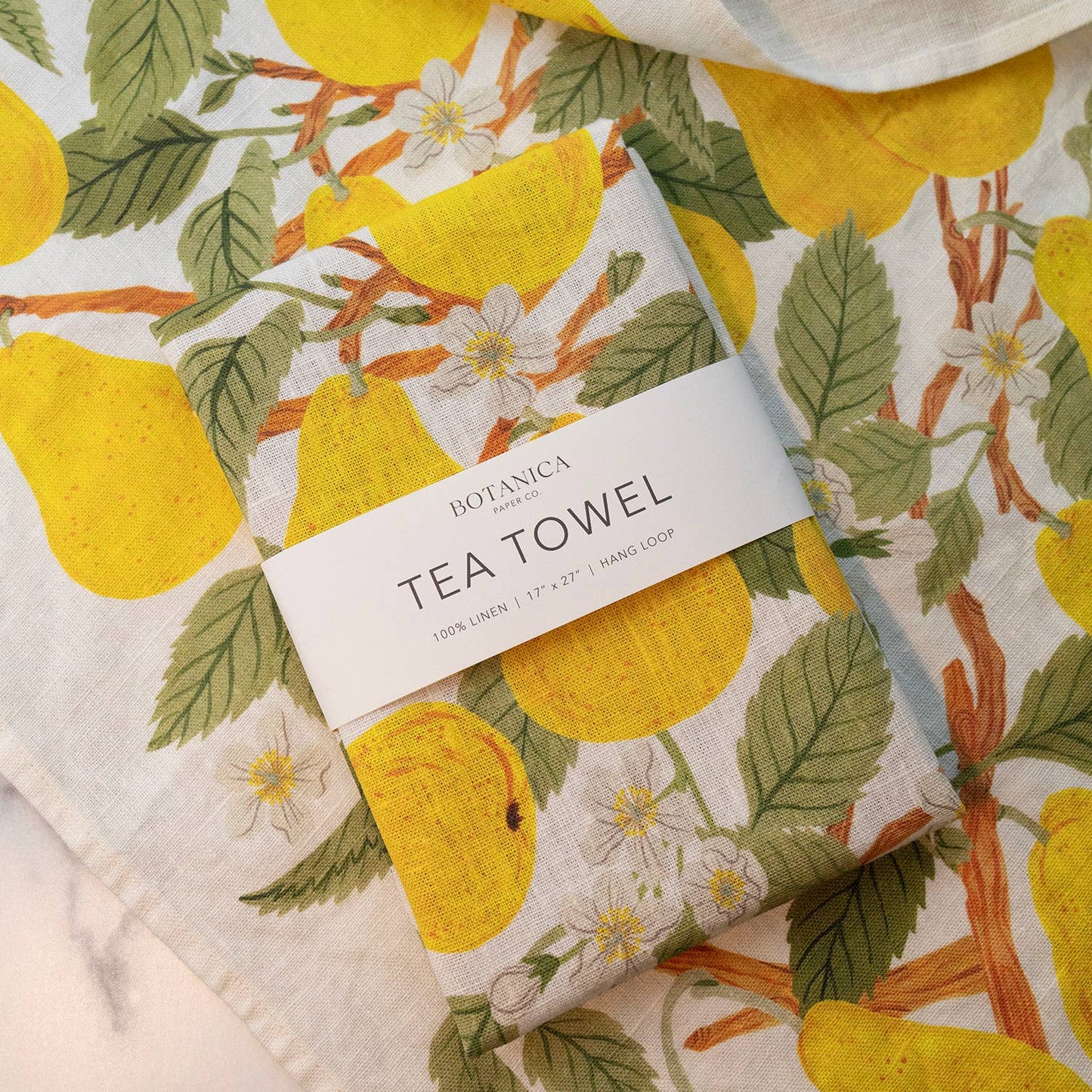 PEAR ORCHARD LINEN TEA TOWEL