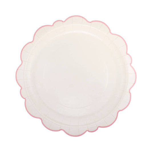 Pembroke Pink Edge Scallop 12" Plate