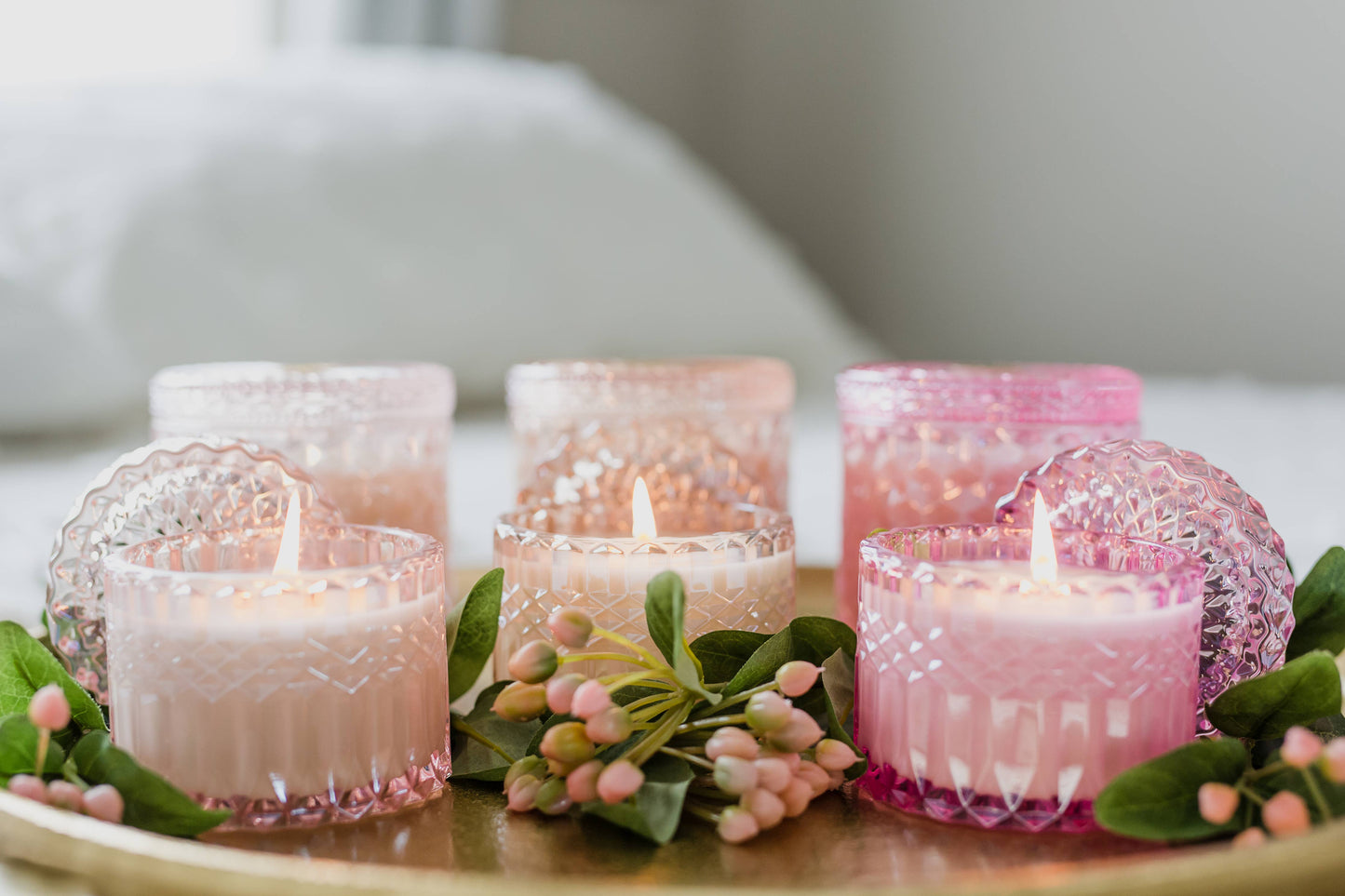 Peony Petite 8oz Shimmer Candle