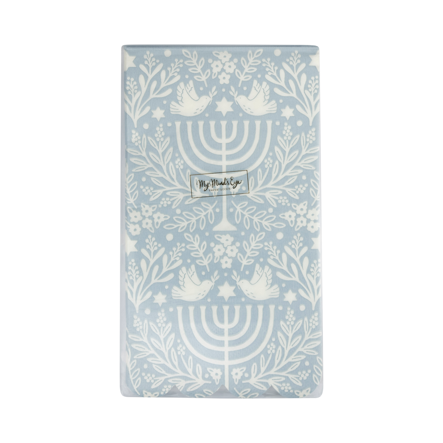 Floral Menorah Dinner Napkin