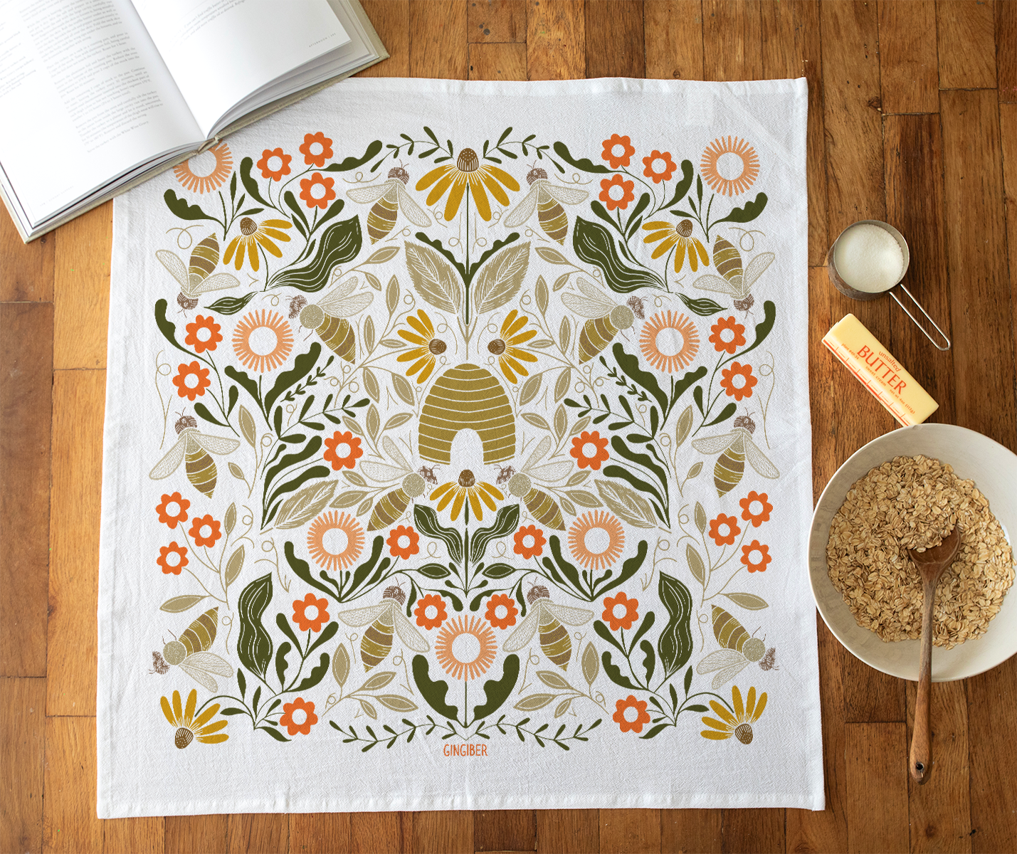 Beehive Tea Towel