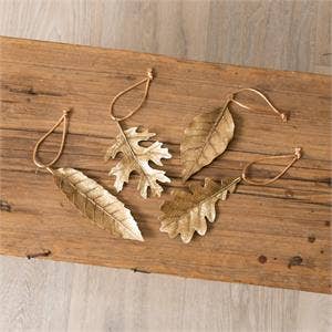 Leaf Ornaments - Gold Finish