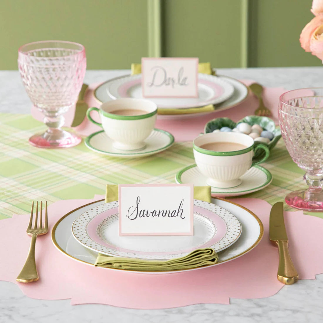 Die-cut Pink French Frame Placemat