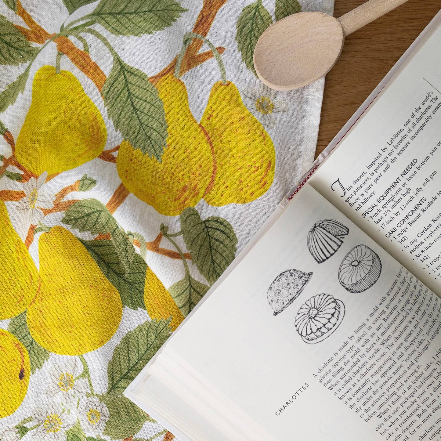 PEAR ORCHARD LINEN TEA TOWEL